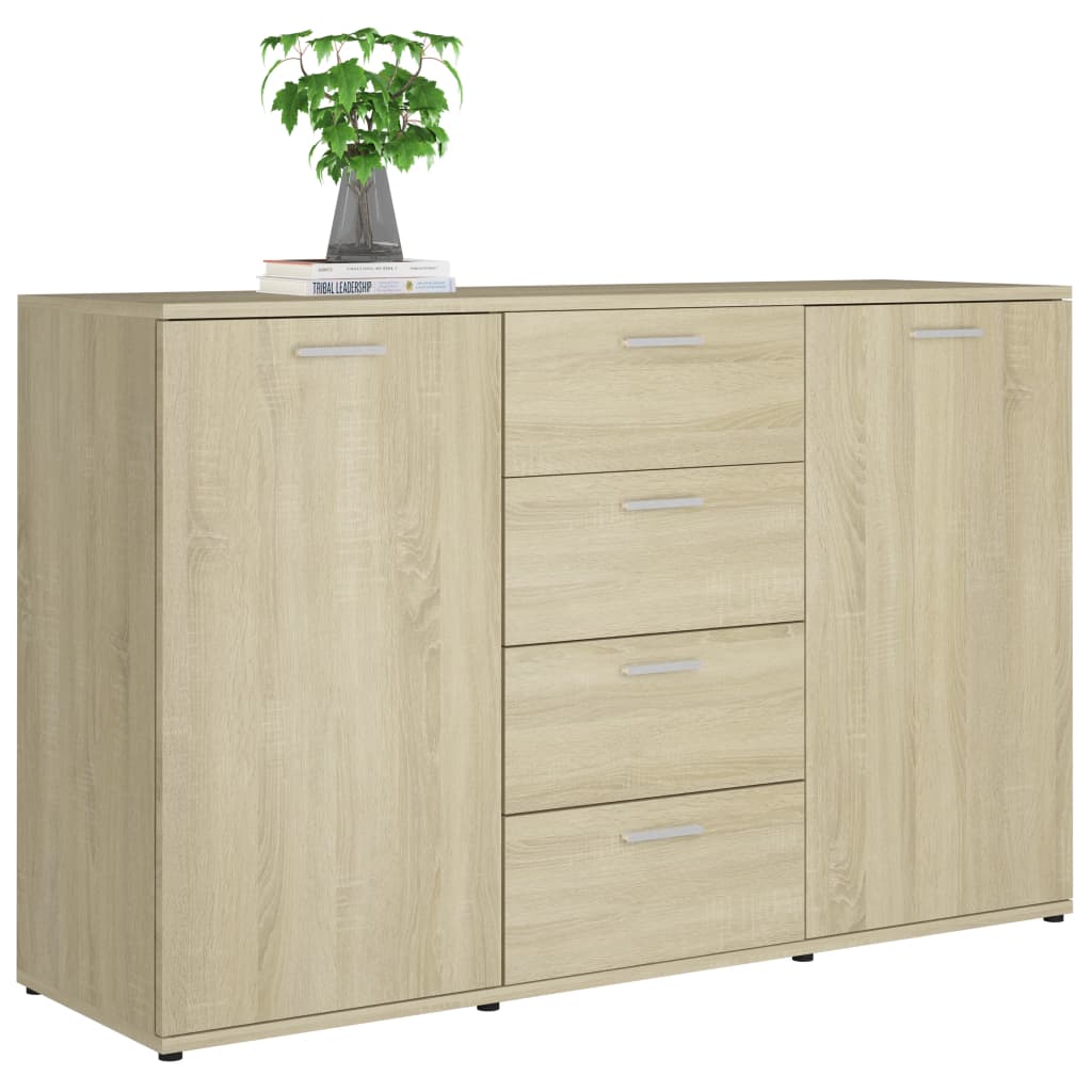 Sideboard Sonoma oak 120x35.5x75 cm Engineered wood