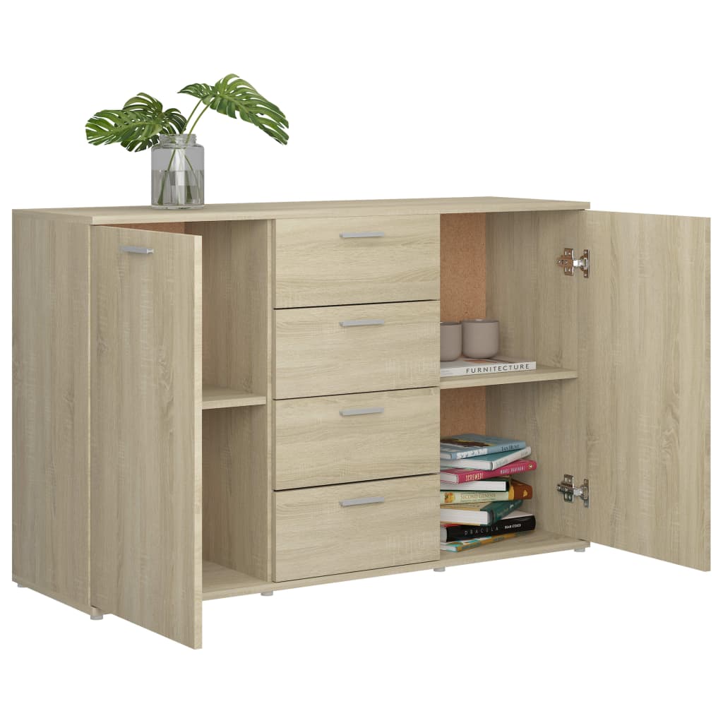 Sideboard Sonoma oak 120x35.5x75 cm Engineered wood