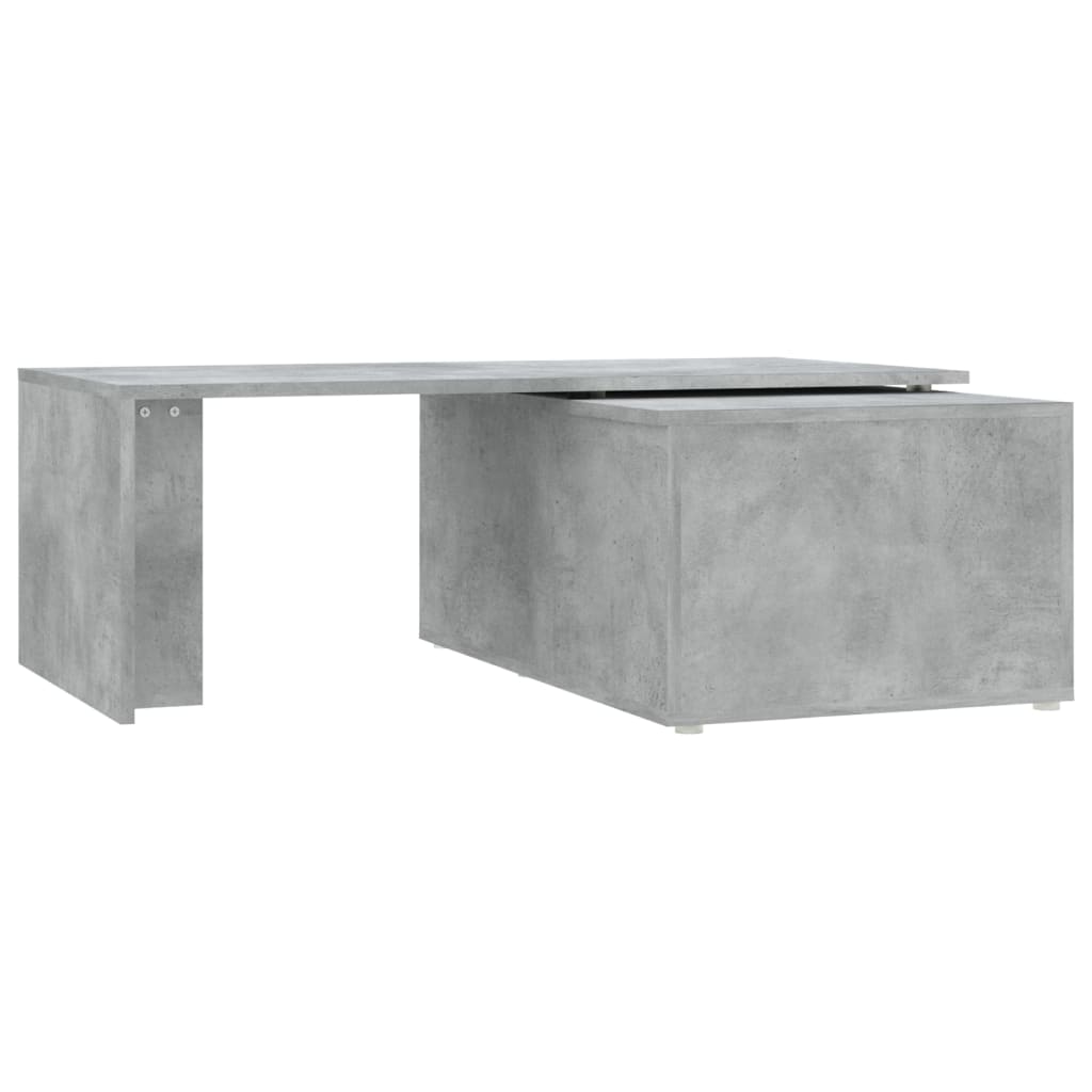 Table basse gris béton 150x50x35 cm bois d'ingénierie