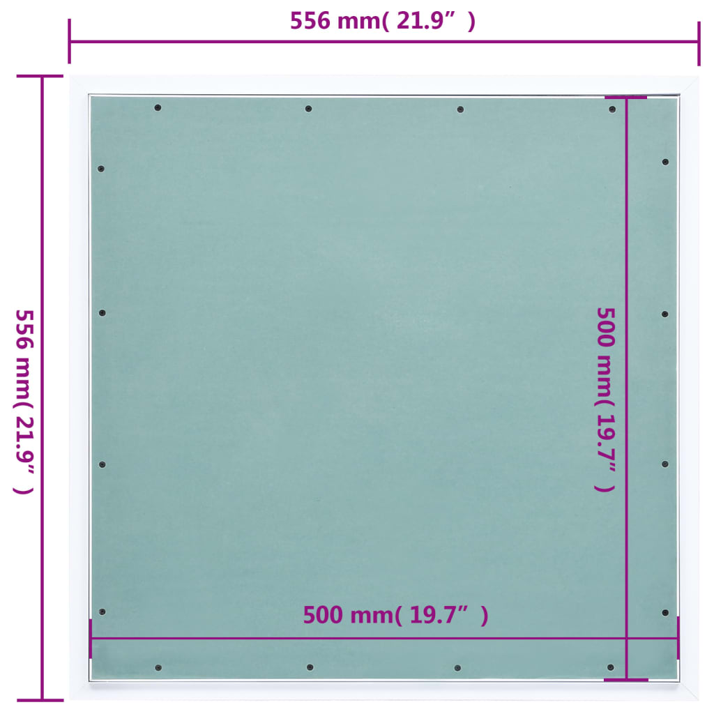 Panneau d'accès Cadre en aluminium plaque de plâtre 500x500 mm