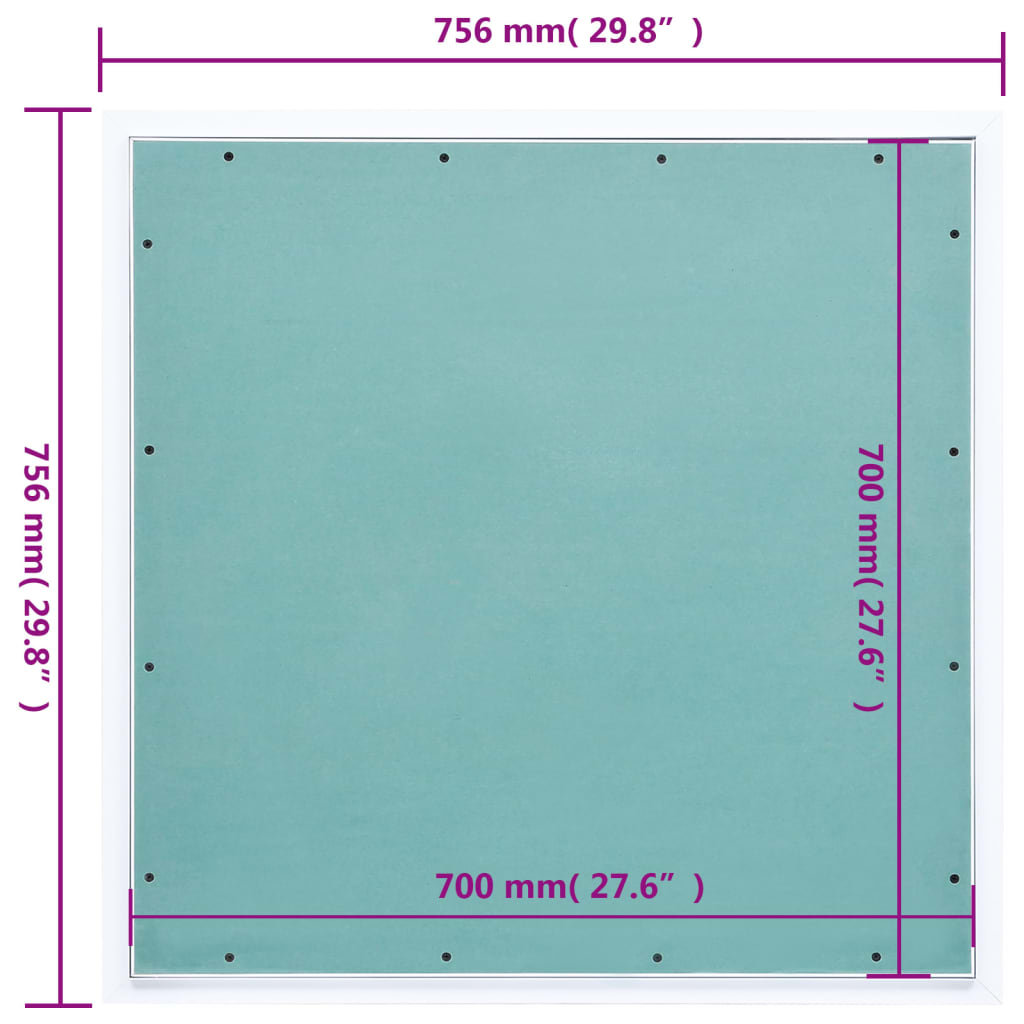 Panneau d'accès Cadre en aluminium plaque de plâtre 700x700 mm