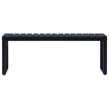 Banc de jardin 120,5 cm Panneau PS Noir