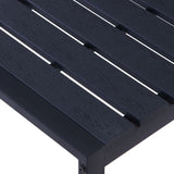 Banc de jardin 120,5 cm Panneau PS Noir