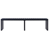 Banc de jardin 180 cm Panneau PS Noir