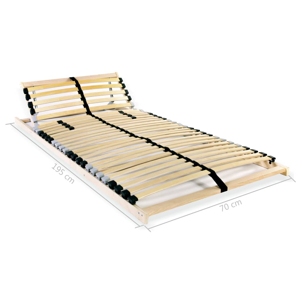 Sommiers à lattes sans matelas 2 pcs avec 28 lattes 70x200 cm