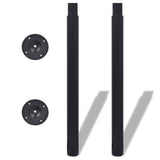 Pieds de table télescopiques 4 pcs Noir 710 mm - 1100 mm