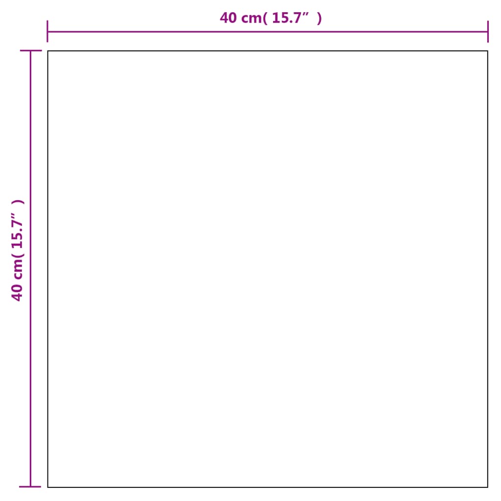 Miroirs muraux 2 pcs 40x40 cm Carré Verre