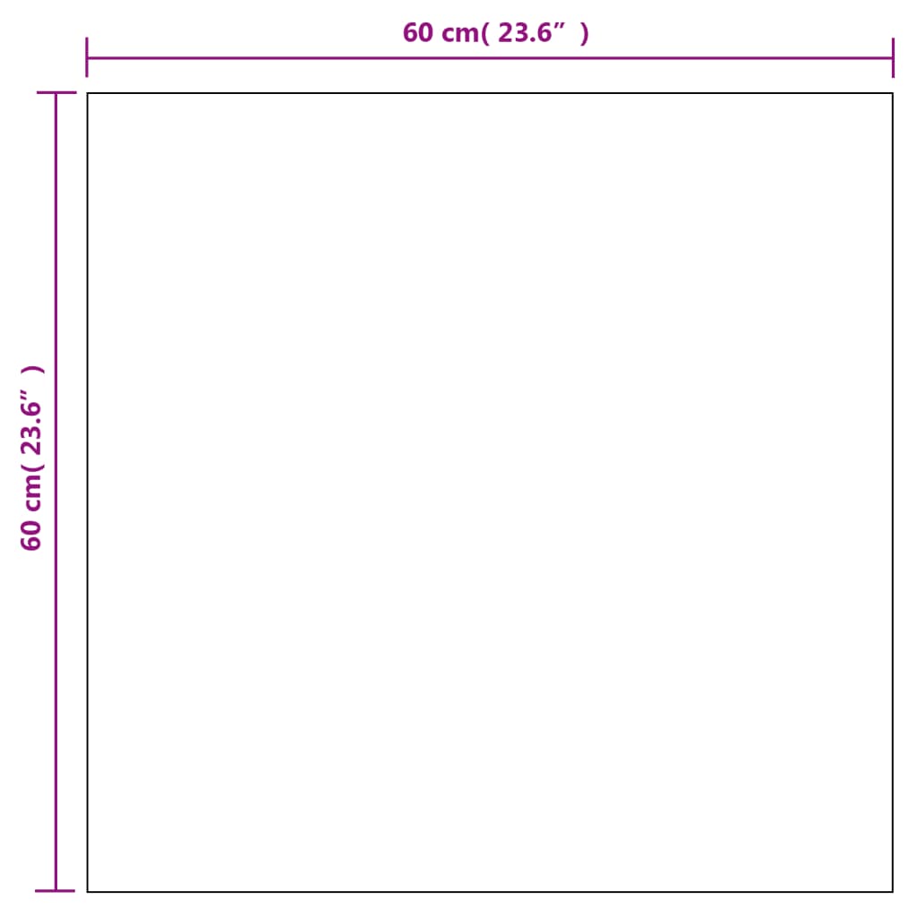 Wandspiegel 2 Stück 60x60 cm quadratisches Glas