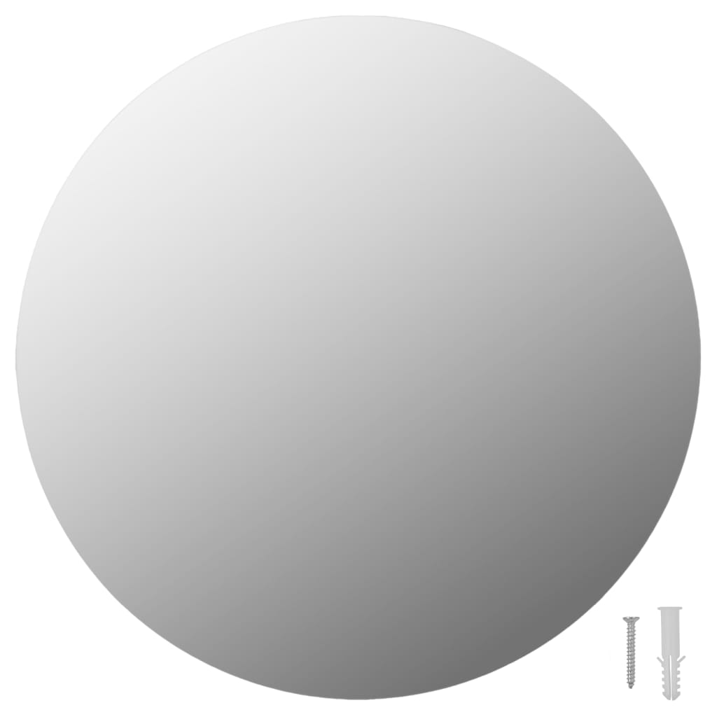 Miroirs muraux 2 pcs 40 cm Rond Verre