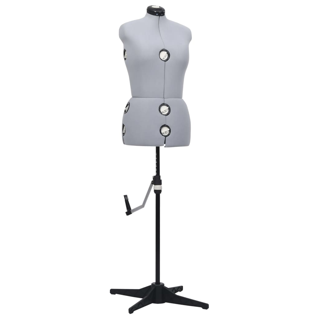 Adjustable Female Dress Form Mannequin Grey M Size 40-46