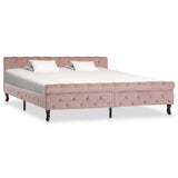 Cadre de lit sans matelas Rose Velours 180x200 cm