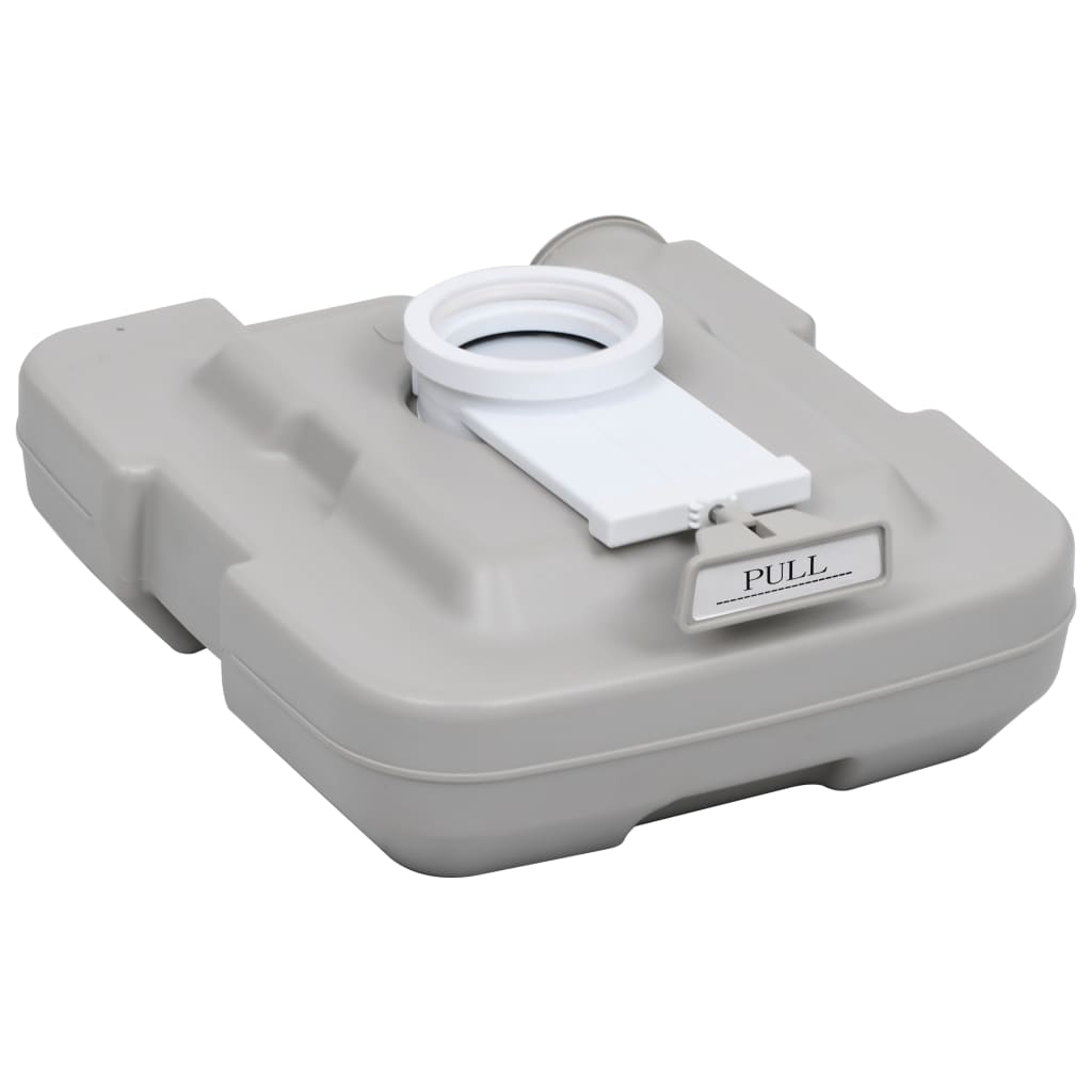 Toilette portable de camping Gris 10+10 L