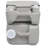 Toilette portable de camping Gris 20+10 L