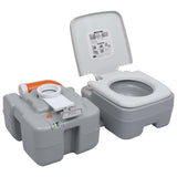 Toilette portable de camping Gris 20+10 L