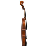 Violin set with bow and chin rest dark wood 4/4