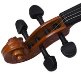 Violin set with bow and chin rest dark wood 4/4