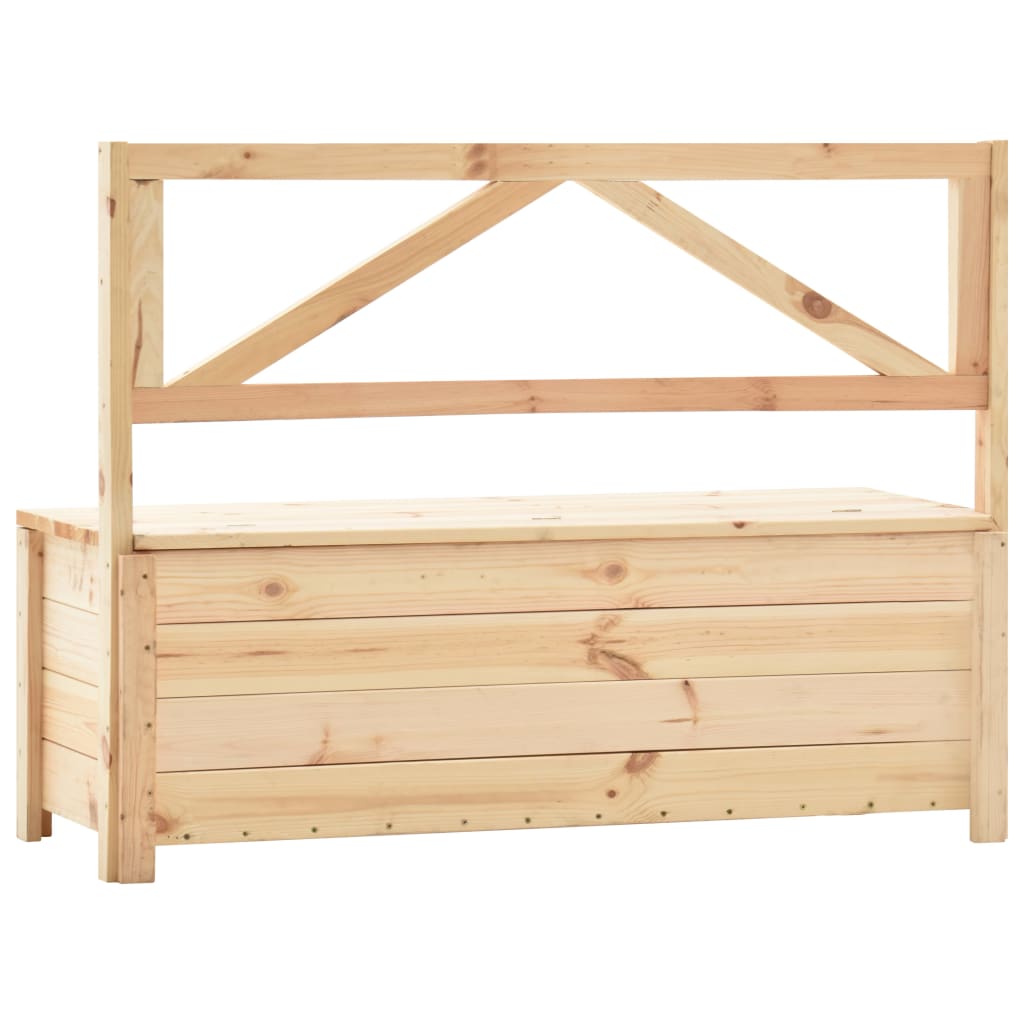 Banc de rangement 120 cm bois de pin massif