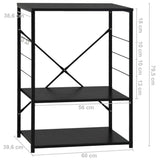 Mikrowellenschrank Schwarz 60x39,6x79,5 cm