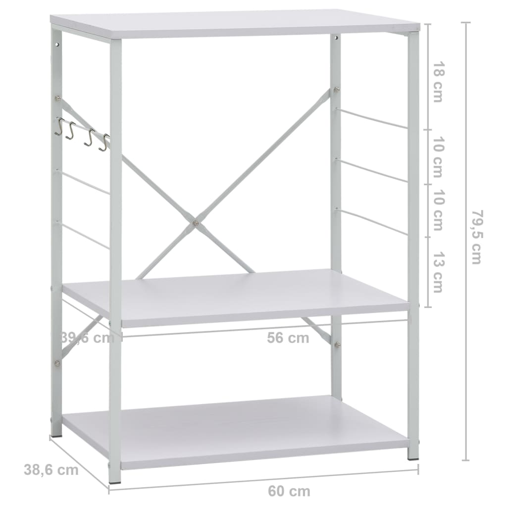 Armoire à four à micro-ondes Blanc 60x39,6x79,5 cm