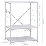 Armoire à four à micro-ondes Blanc 60x39,6x79,5 cm