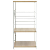 Mikrowellenschrank Weiß und Eiche 60x39,6x79,5 cm