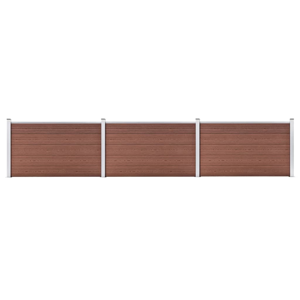 WPC Garden Fence 526x106 cm Brown