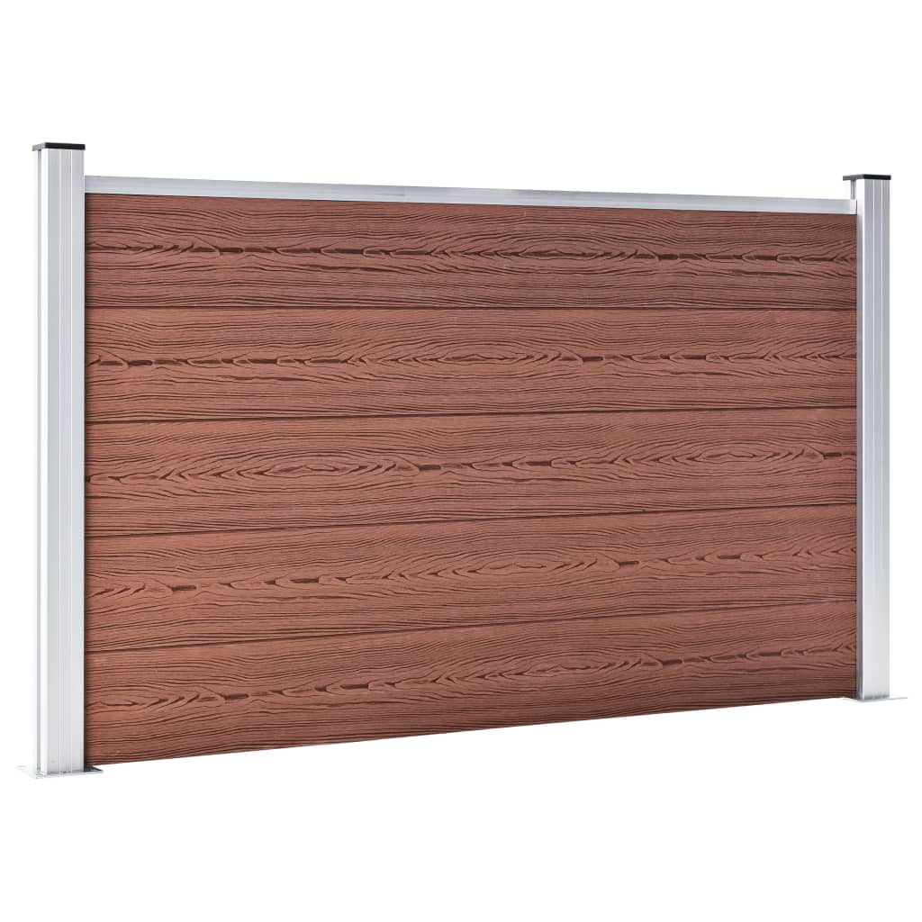 WPC Garden Fence 526x106 cm Brown