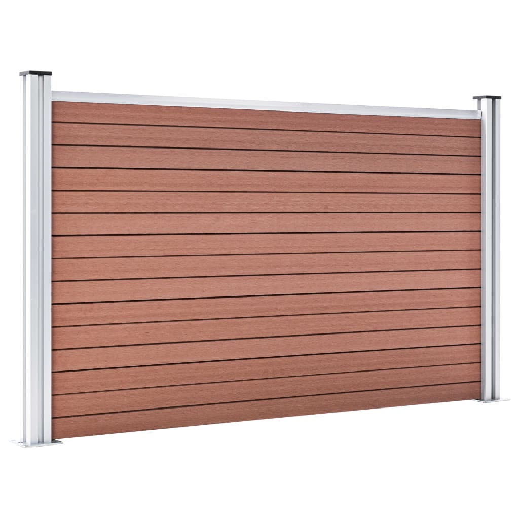 WPC Garden Fence 526x106 cm Brown