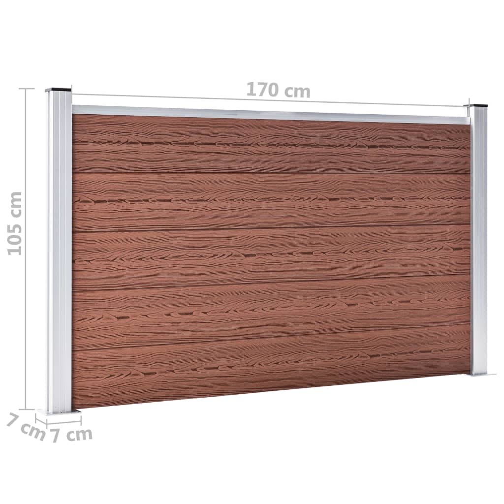 WPC Garden Fence 526x106 cm Brown