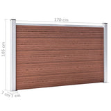 WPC Garden Fence 526x106 cm Brown