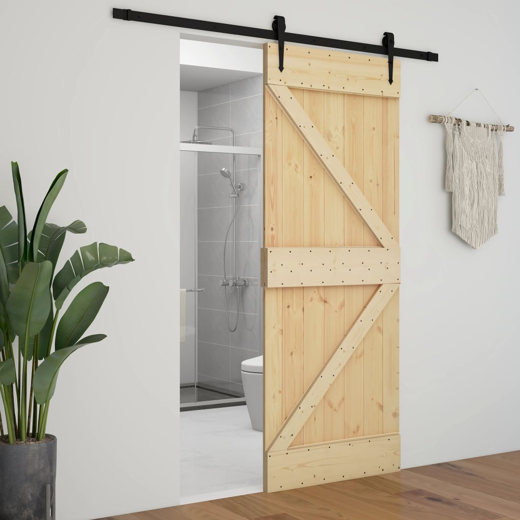 Porte 90x210 cm Bois de pin massif