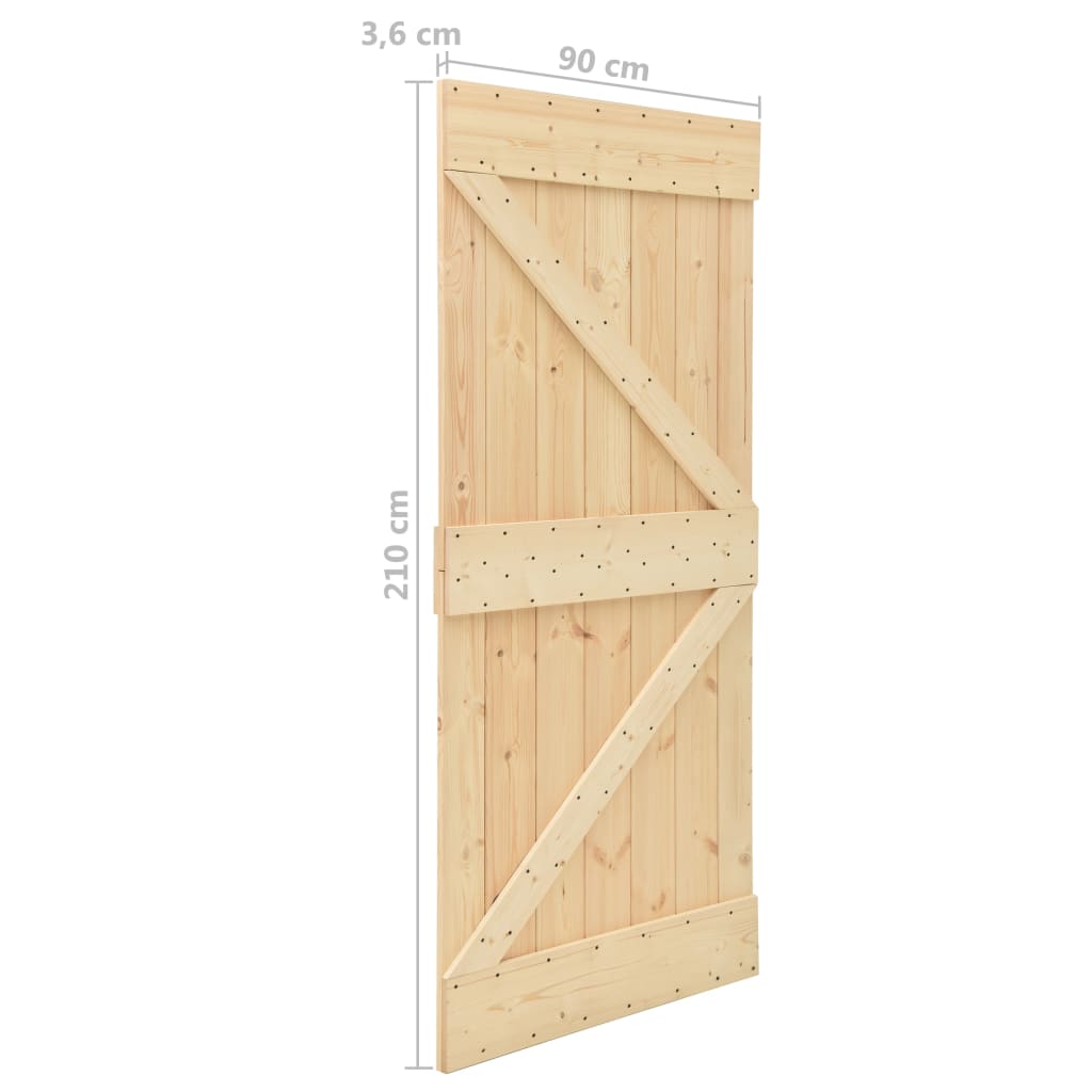 Porte 90x210 cm Bois de pin massif