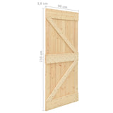 Porte 90x210 cm Bois de pin massif