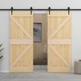 Porte 100x210 cm Bois de pin massif