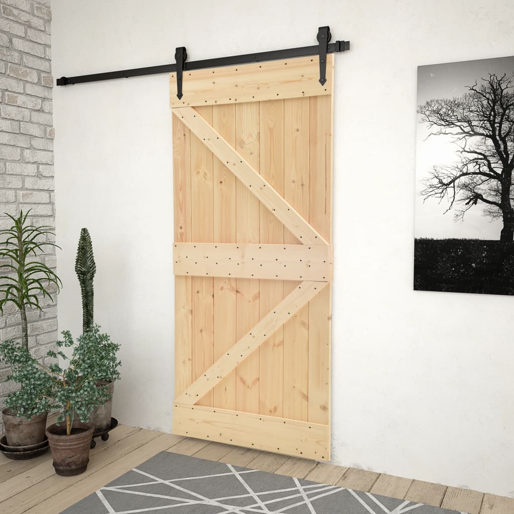 Porte 100x210 cm Bois de pin massif