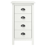 Buffet Hill Blanc 46x35x80 cm Bois de pin solide