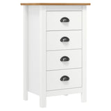 Buffet Hill Blanc 46x35x80 cm Bois de pin solide