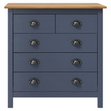 Hill Sideboard Grey 79x40x80 cm Solid Pine Wood