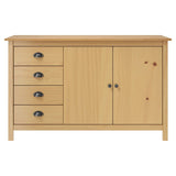 Hill Sideboard Honey Brown 130x40x80 cm Solid Pine Wood