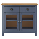 Hill Sideboard Grey 90x40x80 cm Solid Pine Wood