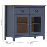 Buffet Hill Gris 90x40x80 cm Bois de pin solide