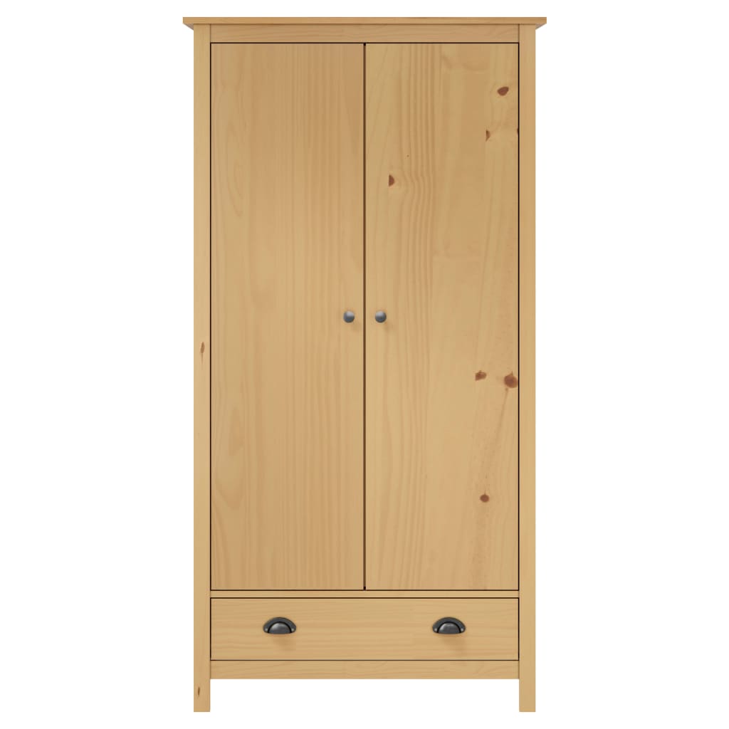 Garde-robe à 2 portes Hill 89x50x170 cm Bois de pin solide