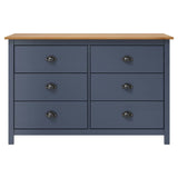 Hill Sideboard Grey 125x40x80 cm Solid Pine Wood