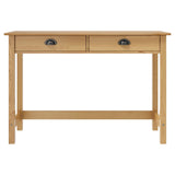 Table console Hill Range avec 2 tiroirs 110x45x74 cm Pin solide