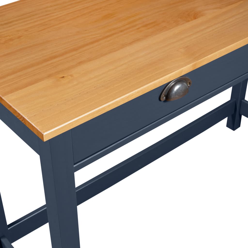 Table console Hill Range avec 2 tiroirs Gris 110x45x74 cm Pin