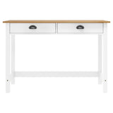 Table console Hill avec 2 tiroirs 110x45x74 cm Pin solide