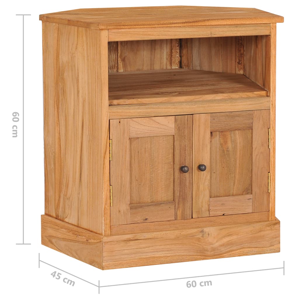 Corner sideboard 60x45x60 cm solid teak wood