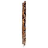 Wandspiegel 40 cm Teak rund