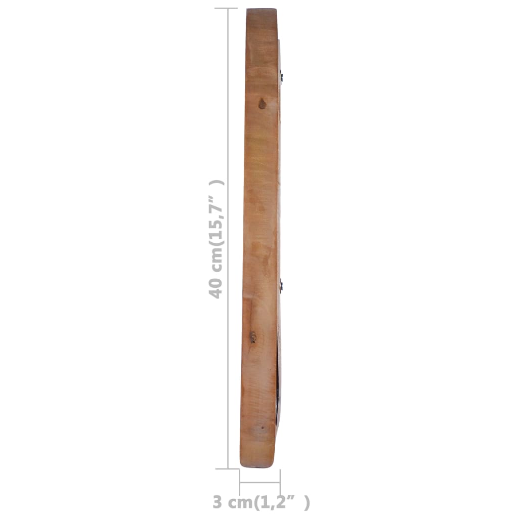 Wandspiegel 40 cm Teak rund