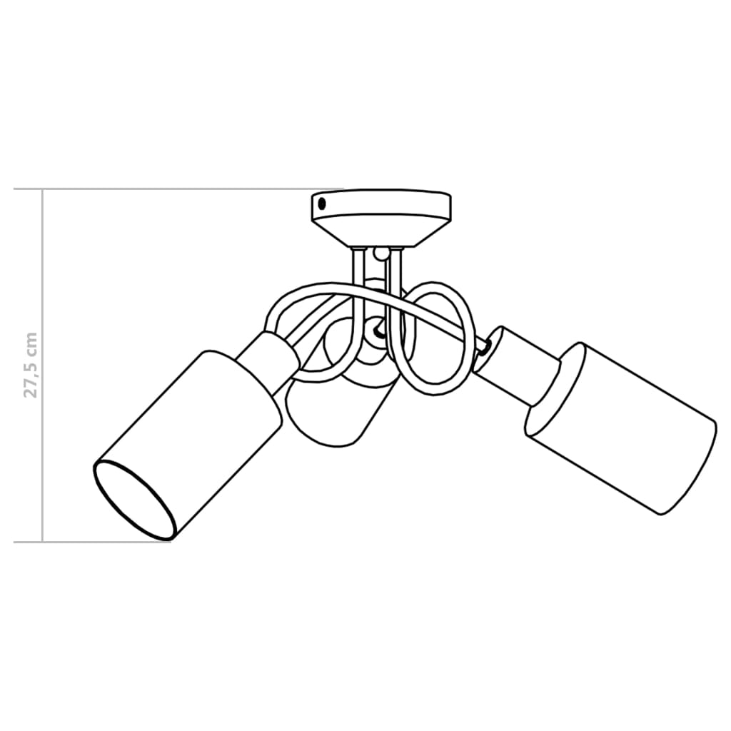 Plafonnier avec abat-jour en verre 3 ampoules E14 Blanc  Cône